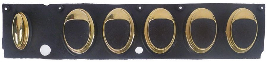 buttons strip mounting pos. left buttons 6 L 205mm W 42mm gold suitable for FAEMA for E92 ELITE