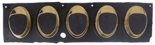 buttons strip mounting pos. centre buttons 5 L 163mm W 42mm gold