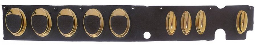 buttons strip mounting pos. right buttons 9 L 305mm W 42mm gold