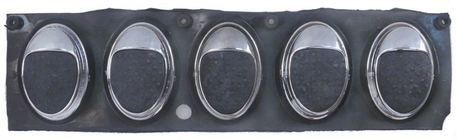 buttons strip mounting pos. centre buttons 5 L 163mm W 42mm silver suitable for FAEMA for E92 A