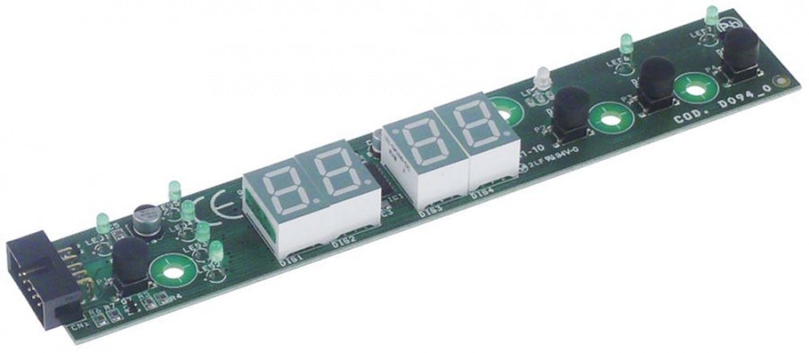 Placa electronica display 50581, cu 4 butoane, 185x30 mm - 402675