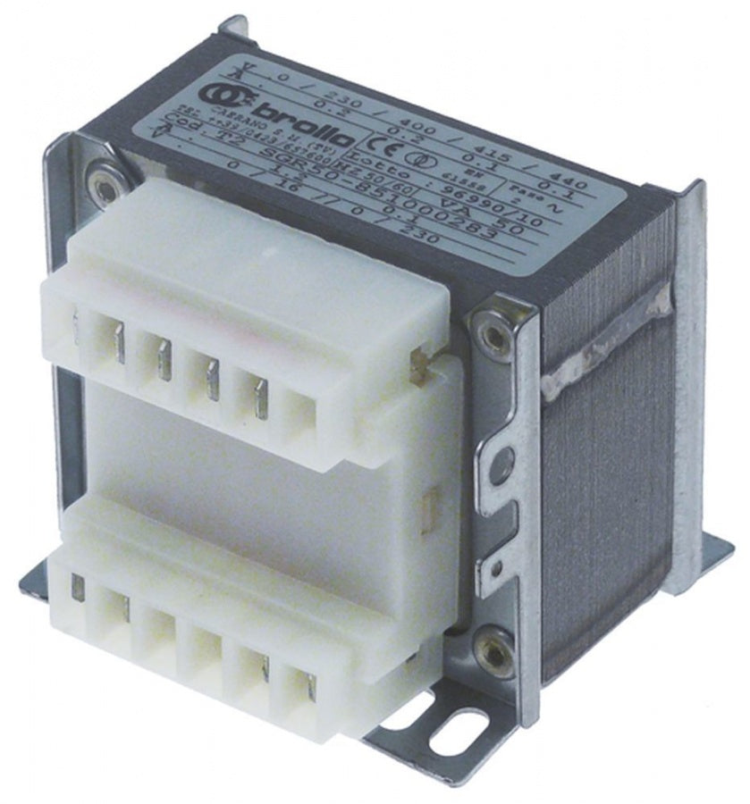 Transformator Brollo T2 SGR50-851000283, 50VA, tensiuni primar 230/400/415/440V, secundar 0/230V, 0-16V - 402787