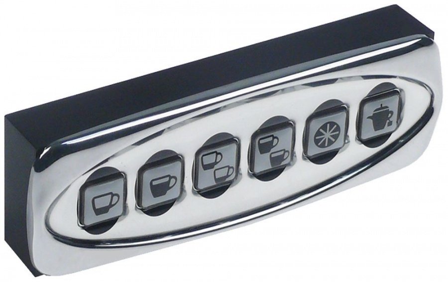 keypad unit ESTRELLA buttons 6 chrome/black/white