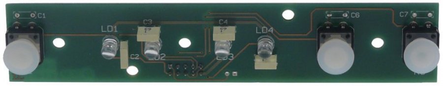 keypad PCB dishwasher 60EBT/C43DE, 3 buttons - 402805