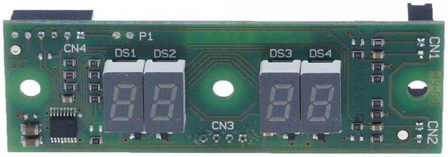 display PCB dishwasher DP45/50, 85 x 28 mm, green, 4 digits - 402929