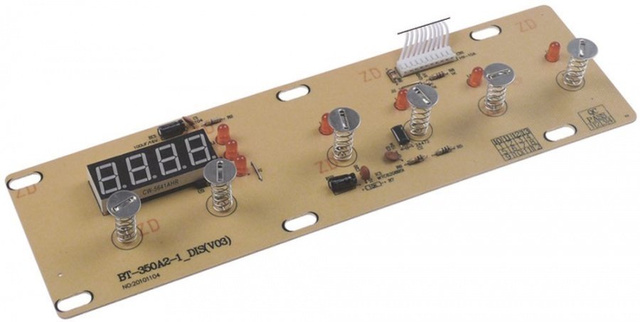 control PCB induction device GIC2035 L 257mm W 75mm edition since 06/2010 buttons 6
