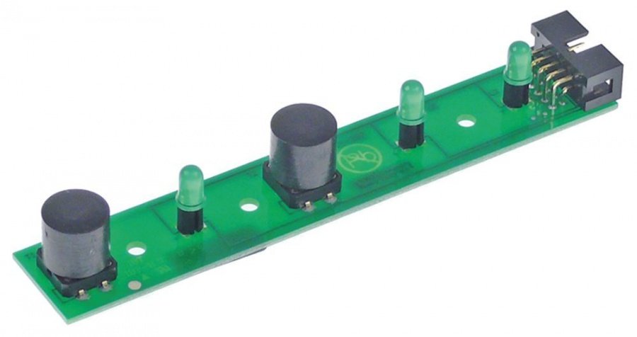 keypad PCB dishwasher L 126mm W 22mm buttons 3