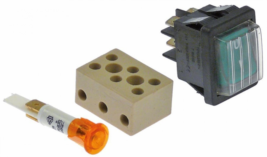 spare parts kit for hot cupboard rocker switch screw clamp indicator light