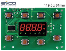 electronic controller EVCO type EVC80S10, 230 V, L 119.5 x 81 mm, PTC, relay outputs 2