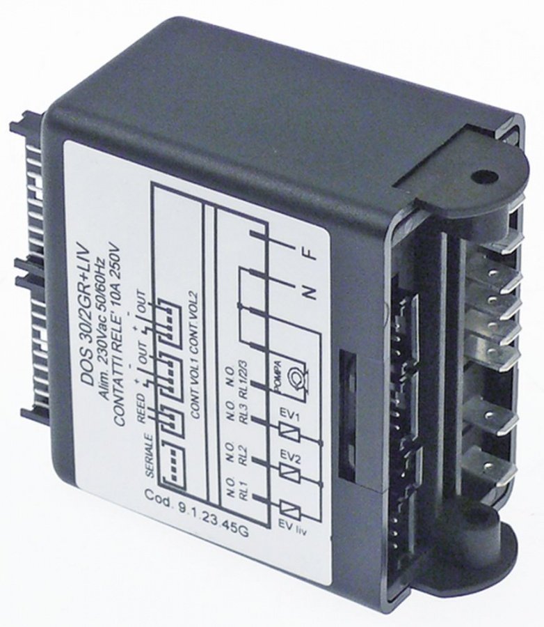 Modul - centralina dozare 230 V, 50/60 Hz, 10 A, tip DOS 30/2GR+LIV, 9.1.23.45G - 403207