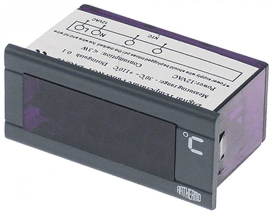thermometer ARTHERMO type ROF-DIG/12 58x26mm 12 V voltage AC -30 jusqu'à  +110°C measuring input NTC