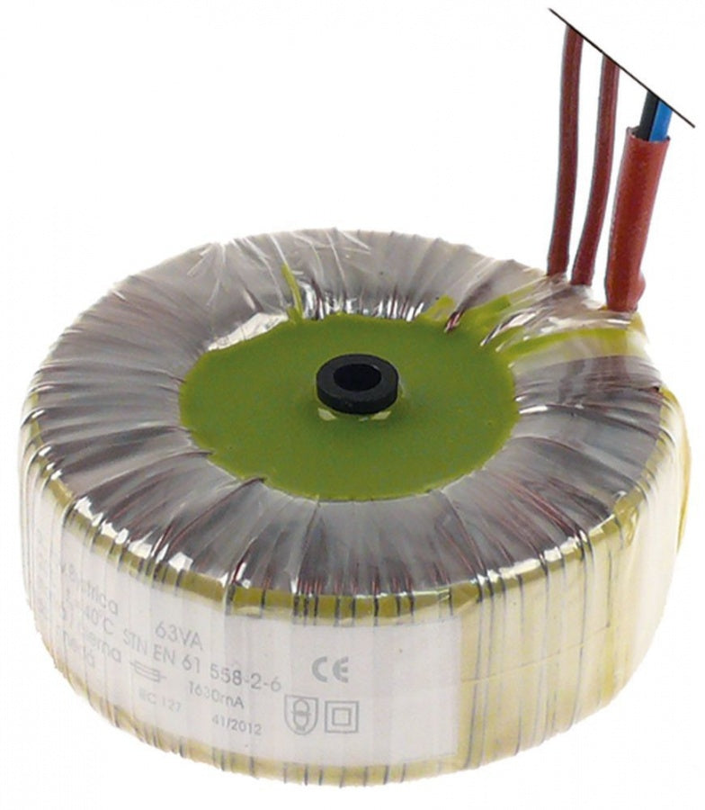 transformer primary 230VAC secondary 11,5VAC 63VA connection cable 200mm 50Hz type toroid - 403340