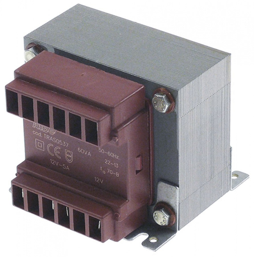 transformer primary 120/240VAC secondary 12VAC 60VA secondary 5A connection Faston 6.3mm 50-60Hz - 403470