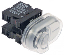 momentary push switch mounting ø 22mm red/green 1NO/1NC 230V 6A 0-1 connection screw - 403549