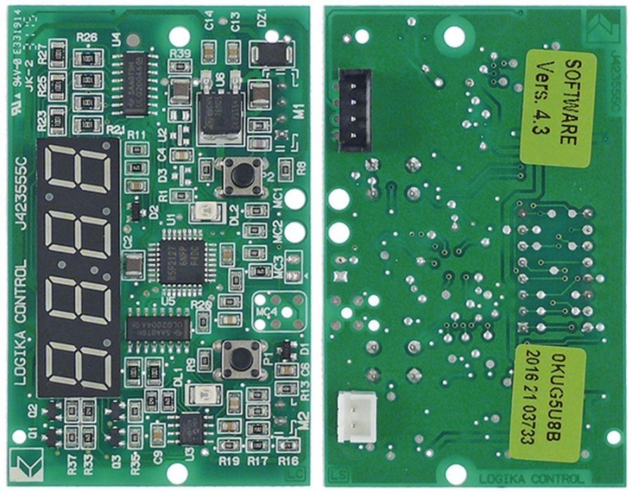 placa display L 76mm L 48mm