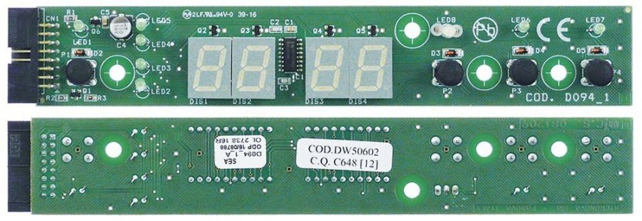 placa electronica de control p.c.b. mașină de spălat vase L 175mm L 30mm