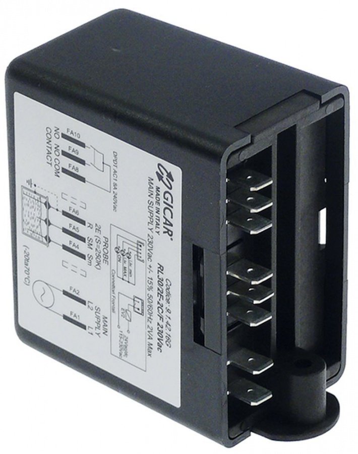 regulator de nivel 230V tensiune AC 50/60Hz racord fișă plată masculină 6,3mm tip RL30/2E-2C/F