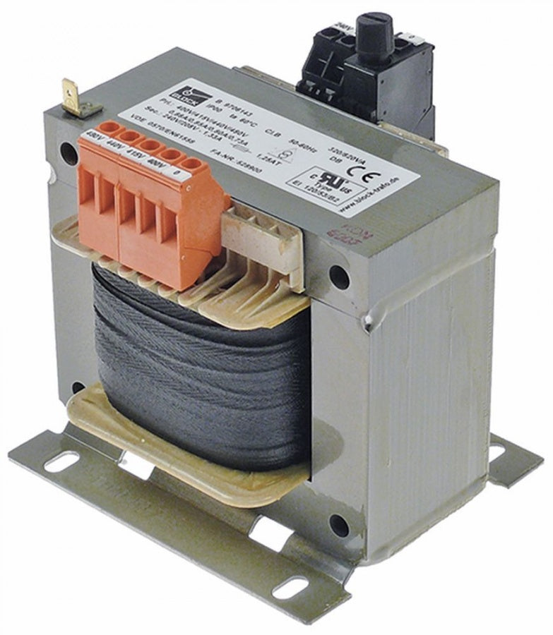 transformator primar 400/415/440/480 secundar 240/208 320/820VA secundar 1.3A Î 107mm