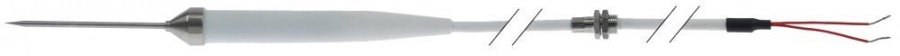 sonda/senzor de temperatura Pt100 cablu silicon senzor -70 până la +500°C racord cu 2 fire