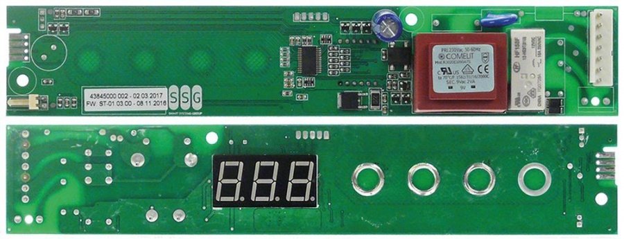 placa electronica de control p.c.b. frig IARP L 222mm L 40mm