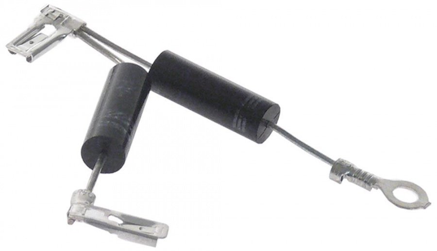 diodă de înaltă tensiune tip racord F4,8mm / ochi M4 pentru microunde