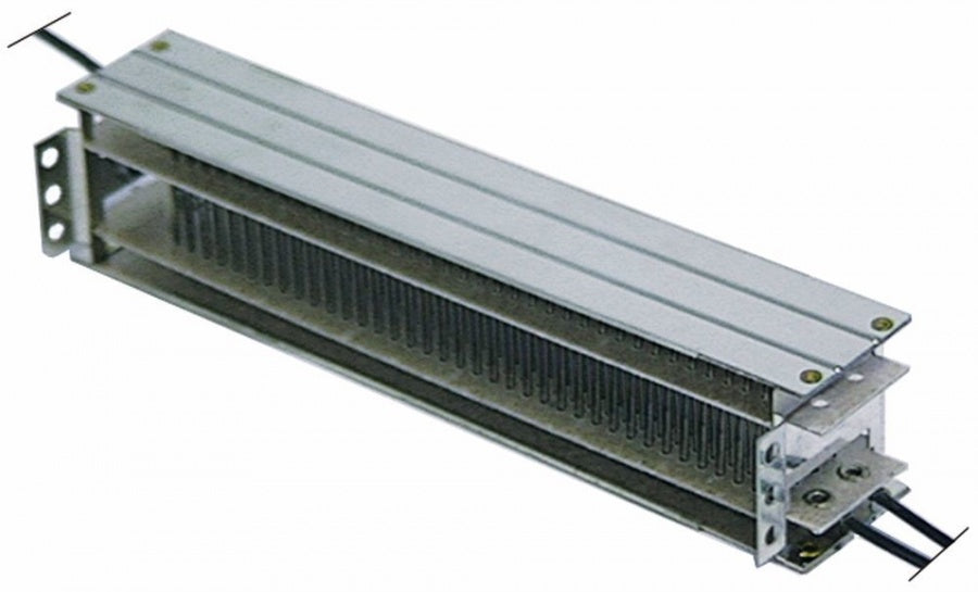 Baterie de incalzire 2000 W, 230 V, cu 2 rezistente, distanta intre suruburi 185 mm, latime 40 mm, H 35 mm, limitare temperatura 105° C - 415114