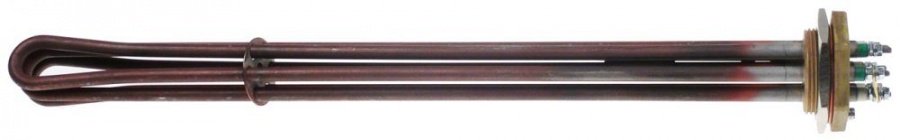 heating element 7500W 230/400V heating circuits 3 1½" L 481mm W 36mm H 36mm thermostat sleeves ø 7mm
