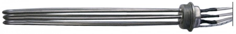 heating element 5000W 230V heating circuits 3 1½" L 345mm W 36mm H 23mm tube ø 6,3mm
