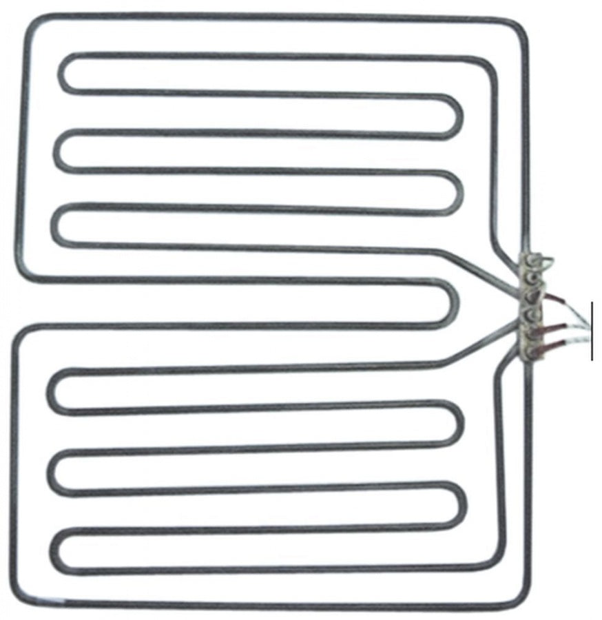 heating element 9000W 230/400V heating circuits 3 L 520mm W 600mm H 33mm W1 250mm W2 100mm
