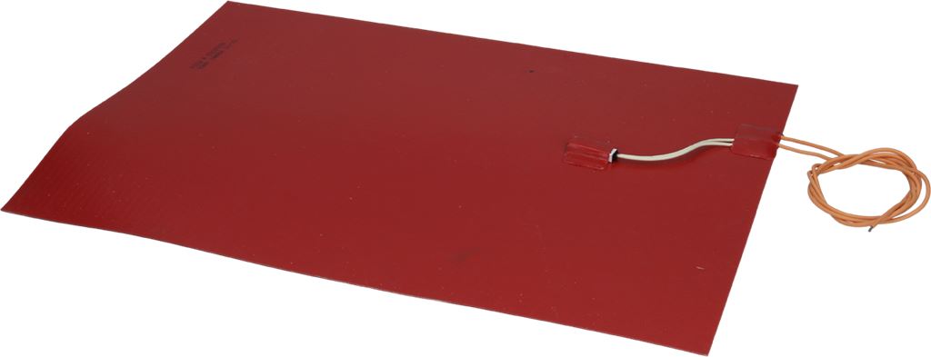 Rezistenta folie silicon rosu 400 x 290 mm, 1000 W, 230 V, cu limitator de temperatura, t. max. 140°C, rezistenta plana autoadeziva - 416371