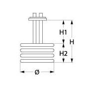 Rezistenta 800W, 230V, H 55mm, Astoria CMA Prima - 417162