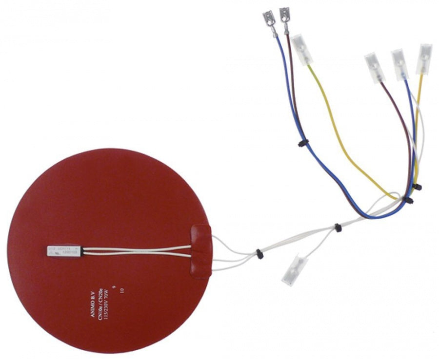 Rezistenta folie silicon rosu rotunda, ø 125 mm, 35 W, 115 / 230 V, rezistenta plana rotunda din silicon - 417374