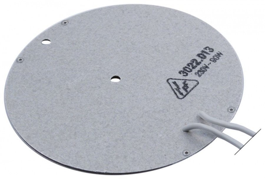 hot plate 90W 230V heating circuits 1 ø 120mm connection Faston 6,3mm cable length 450mm H 2mm