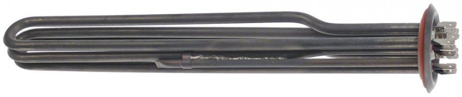 rezistenta 4500watt 255V CÎ 3  ø montaj 47.5mm L 330mm L 38mm Î 30mm flanșă circulară