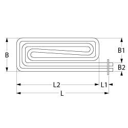 Rezistenta 1200W, 230V, L 385mm, Roka