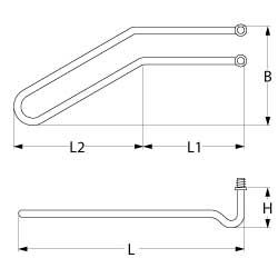 Rezistenta cuva 2200W, 230V, L 405mm - 418603
