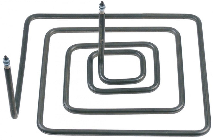 heating element 2000W 400V L 270mm W 230mm H 115mm tube ø 8,5mm mounting pos. inner connection M4