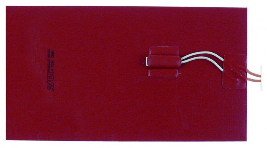 Rezistenta folie silicon rosu 210 x 116 mm, 200 W, 230 V, cu limitator de temperatura, t.max. 130°C, rezistenta plana autoadeziva - 418856
