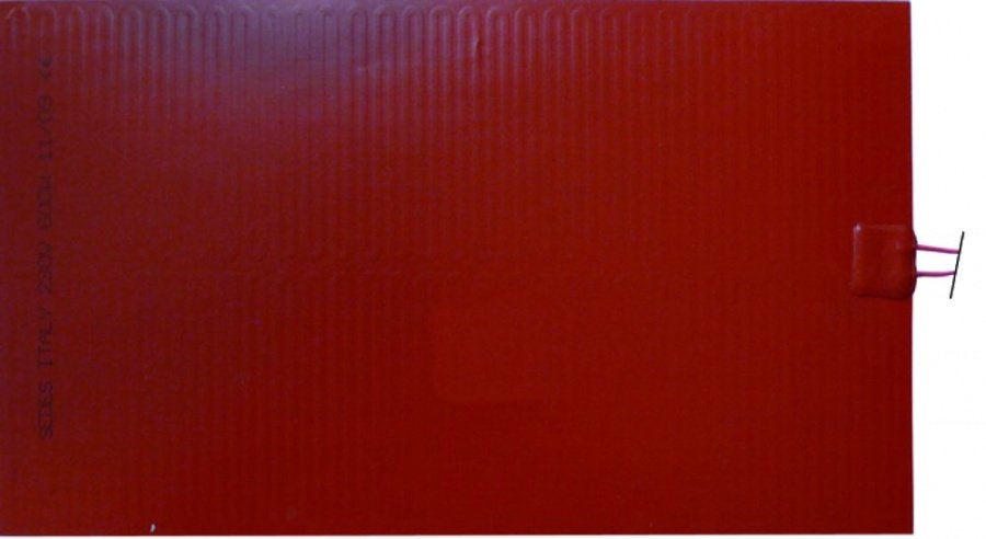 Rezistenta folie silicon rosu 460 x 270 mm, 600 W, 230 V, rezistenta plana autoadeziva - 418868