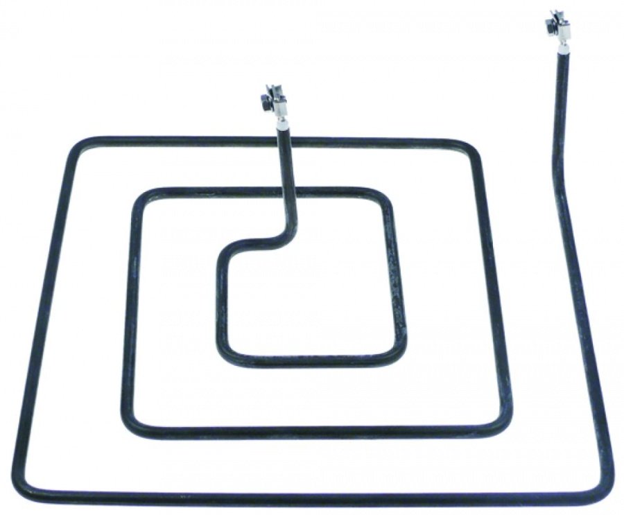 heating element 1000W 400V L 255mm W 255mm H 75mm tube ø 6,5mm mounting pos. centre connection M5
