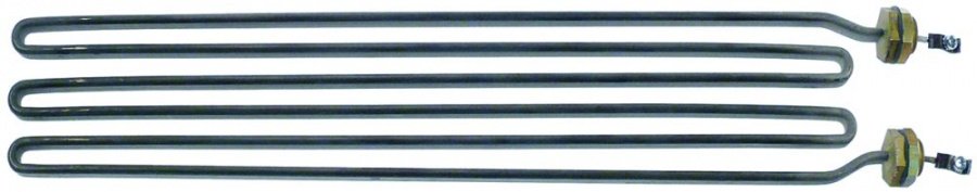 heating element 1260W 400V L 470mm W 85mm L1 10mm L2 25mm chargrill 2 hole fixing thread 1/2" - 419210