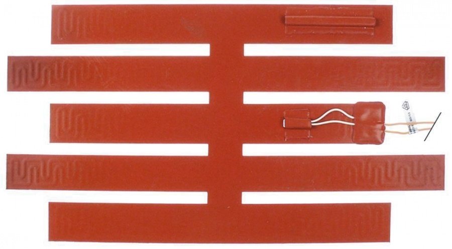 foil heating element L 450mm W 238mm 1000W 230V silicone cable length 2000mm thickness 1mm - 420273