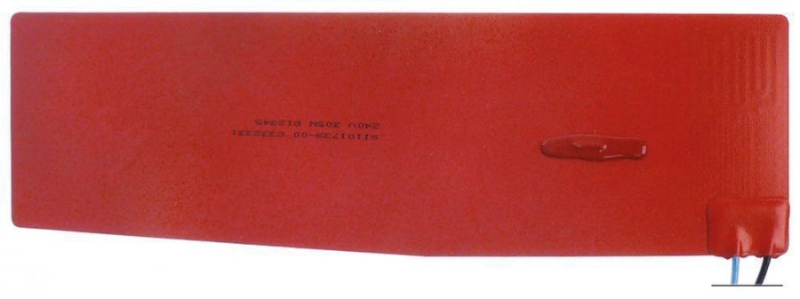 foil heating element L 288mm W 87mm 305W 240V silicone cable length 800mm thickness 1mm - 420355