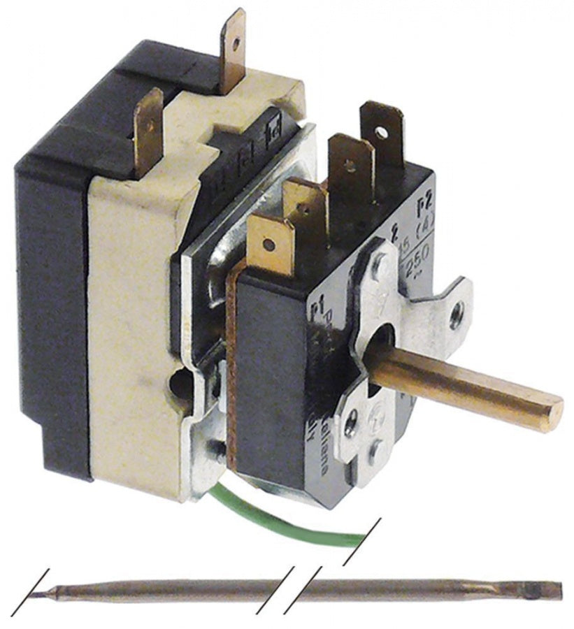 thermostat t.max. 300°C temperature range 50-300°C 1-pole 1NO 16A probe ø 3mm probe L 190mm - 420445