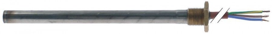 rezistenta cilindrica (cartus) 200watt 230V ø 12mm L 180mm filet 3/8\ lungime cablu 3mm"