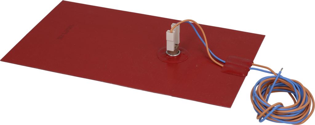 Rezistenta folie silicon rosu 500W, 240V, L 290x175mm, cu limitator t.max. 150°C