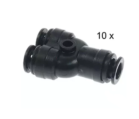 Racord Y John Guest, cuplare rapida push-in, ø 8 x 8 x 8 mm, set 10 bucati - 440036