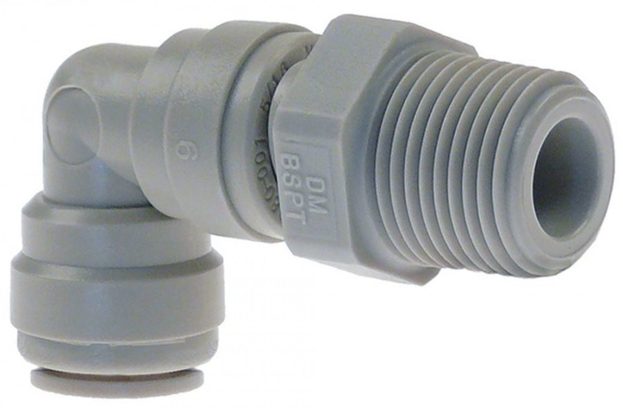 push-in fitting DMfit angled thread 3/8" BSPT pipe connection 5/16" - 440853