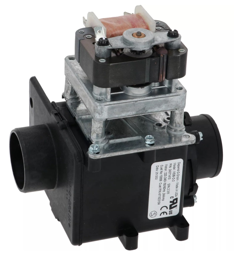 Valva de golire cuva MDP-O-2, 220/240V, 50/60Hz, 0,24A, normal dechisa, intrare ø 50mm, iesire ø 50mm