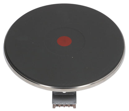 Plita electrica rotunda ø 225mm, 2600W, 230V, conectare cu 4 suruburi, cu inel exterior inox inalt 8mm - 490020